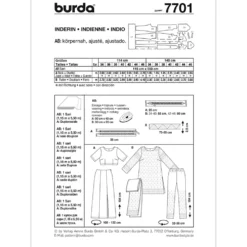 Kjole Burda 7701 str. 34-46
