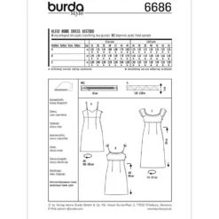 Kjole Burda 6686 str. 34-46