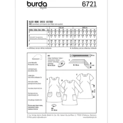 Kjole Burda 6721 str. 34-44