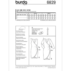 Kjole Burda 6829 str. 34-44