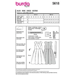 Kjole Burda str. 34-46