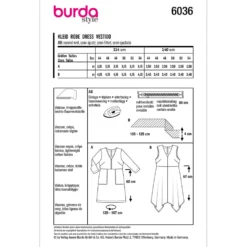 Kjole Burda 6036 str. 44-54