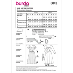 Kjole Burda 6042 str. 34-44