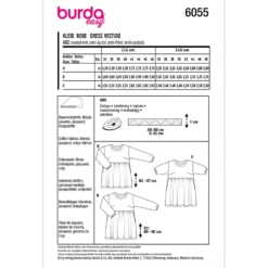 Kjole Burda 6055 str. 34-48