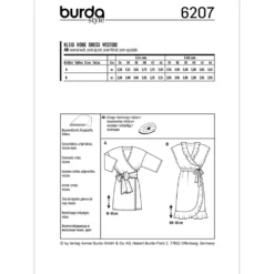 Kjole Burda 6207 str. 34-44