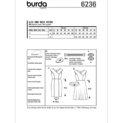 Kjole Burda 6236 str. 34-44