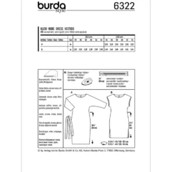 Kjole Burda 6322 str. 34-44