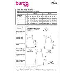 Kjole Burda 5996 str. 34-48