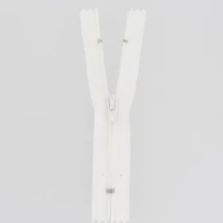 Kjolelås 30 cm 4 mm Hvid