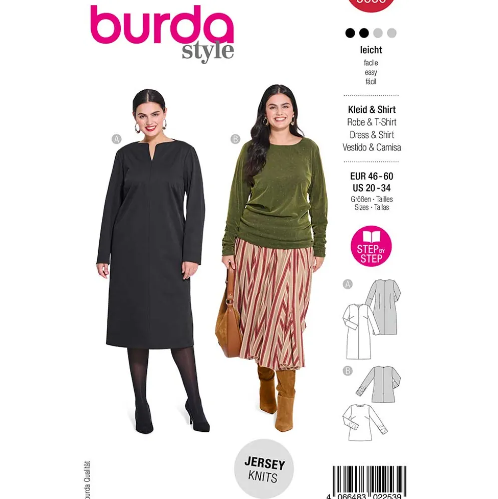 Kjole og Bluse Burda Curvy str. 46-60