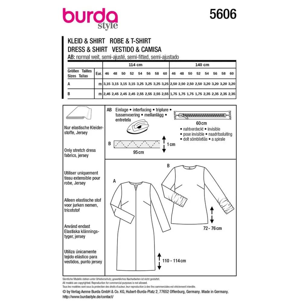 Kjole og Bluse Burda Curvy str. 46-60