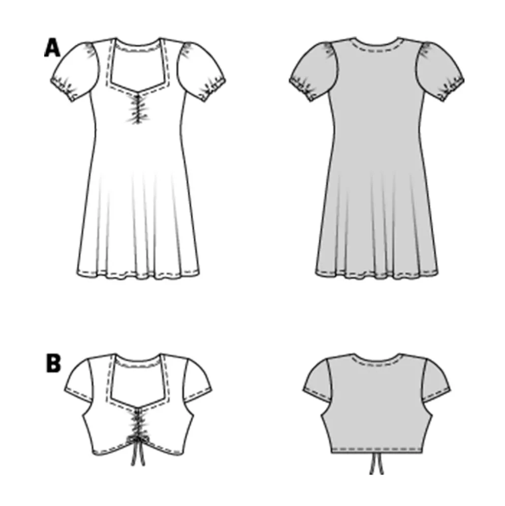 Kjole og bluse Burda Kids 9214 str. 140-176