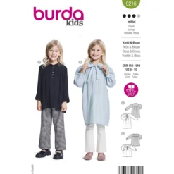 Kjole og bluse Burda Kids 9216 str. 110-140