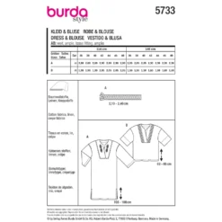 Kjole og bluse Burda 5733 str. 36-48
