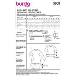 Kjole og Bluse Burda str. 36-48
