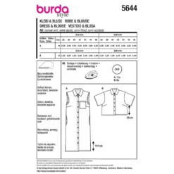 Kjole og bluse Burda 5644 str. 36-48