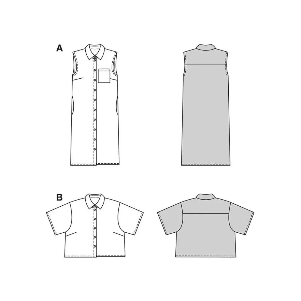 Kjole og bluse Burda 5644 str. 36-48