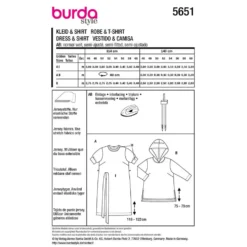 Kjole og bluse Burda 5651 str. 46-60