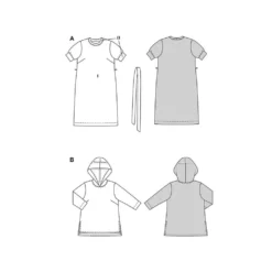 Kjole og bluse Burda 5651 str. 46-60