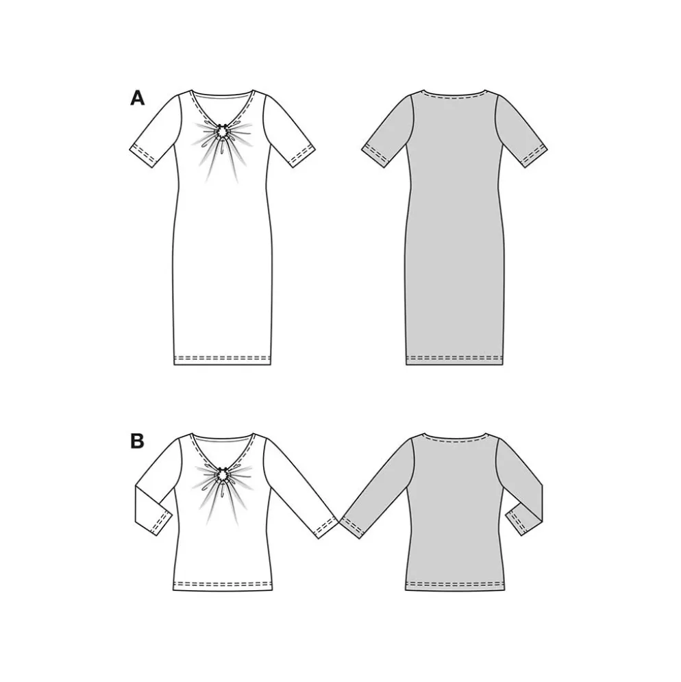 Kjole og bluse Burda 5658 str. 36-48
