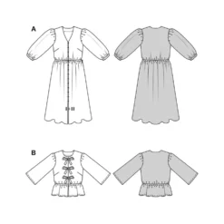 Kjole og bluse Burda 5669 str. 36-48