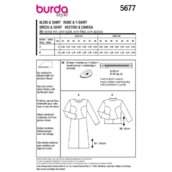 Kjole og bluse Burda 5677 str. 36-48