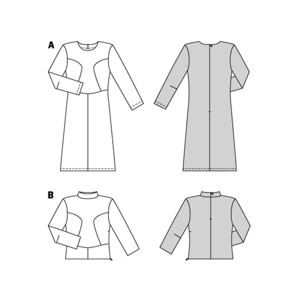 Kjole og bluse Burda 5677 str. 36-48
