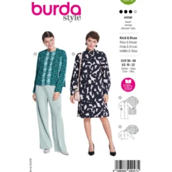 Kjole og bluse Burda 5678 str. 36-48