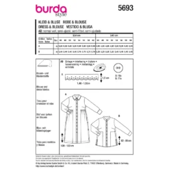 Kjole og bluse burda 5693 str. 46-60