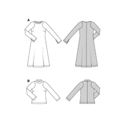Kjole og Bluse Burda str. 34-46
