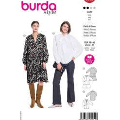 Kjole og Bluse Burda str. 36-46