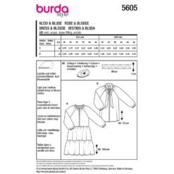 Kjole og Bluse Burda str. 36-46