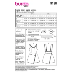 Kjole og nederdel Burda Kids 9198 str. 140-176