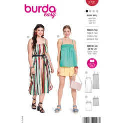 Kjole og Top Burda 5721 str. 36-46