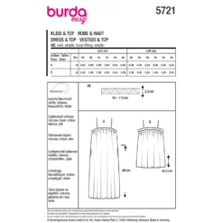 Kjole og Top Burda 5721 str. 36-46