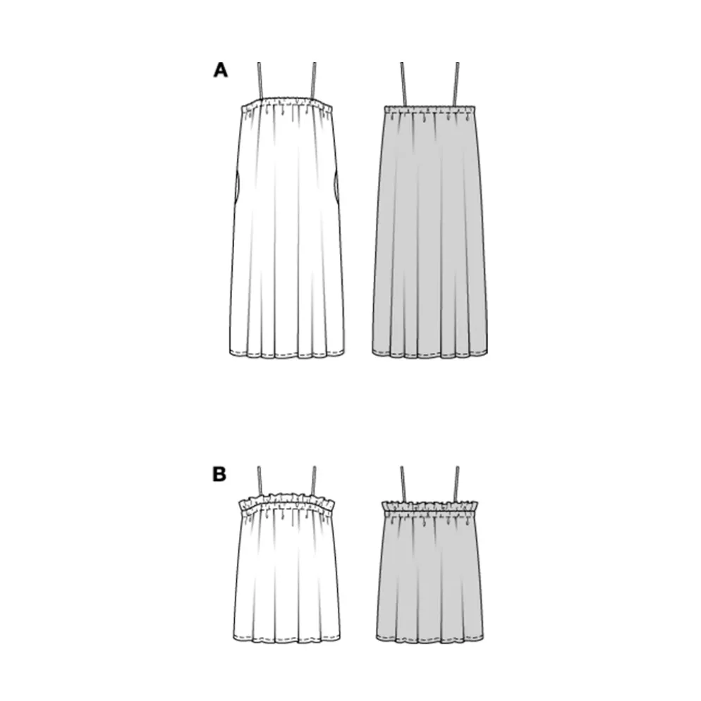 Kjole og Top Burda 5721 str. 36-46