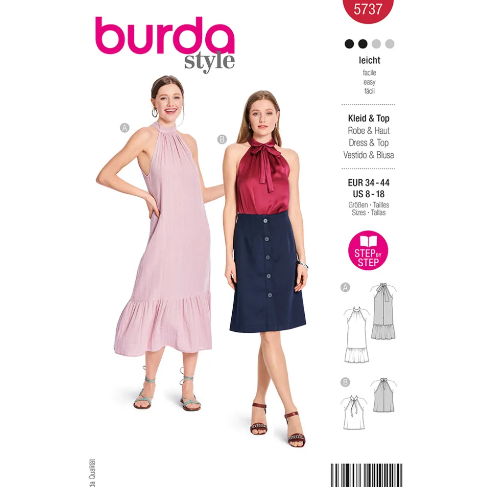 Kjole og Top Burda 5737 str. 34-44