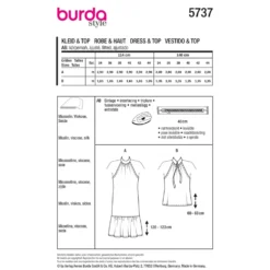 Kjole og Top Burda 5737 str. 34-44