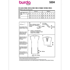 Kjole/top Burda 5894 str. 34-44
