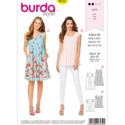 Kjole/top Burda 6532 str. 34-46