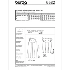 Kjole/top Burda 6532 str. 34-46
