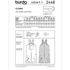Klovn Burda 2448 str. 104/110-158/164