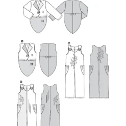 Klovn Burda 2477 str. 36/38 – 52/54