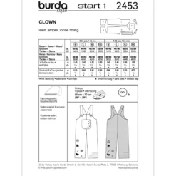 Klovne kostume Burda 2453 flere størrelser