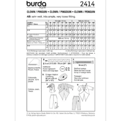 Klovn/pingvin Burda Kids 2414 str. 98-128