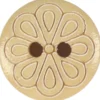 Knap blomstermotiv træ 13mm