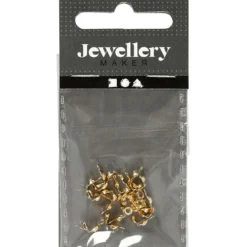 Knudeskjulere med øje 20stk. 8 mm, diam. 3 mm Forgyldt