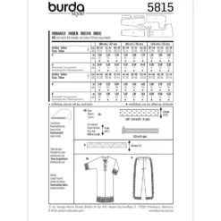 Kostume Burda 5815 flere størrelser