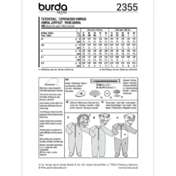 Kostume Burda kids 2355 str. 74-98