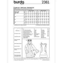 Kostume Burda 2361 str. 34-44